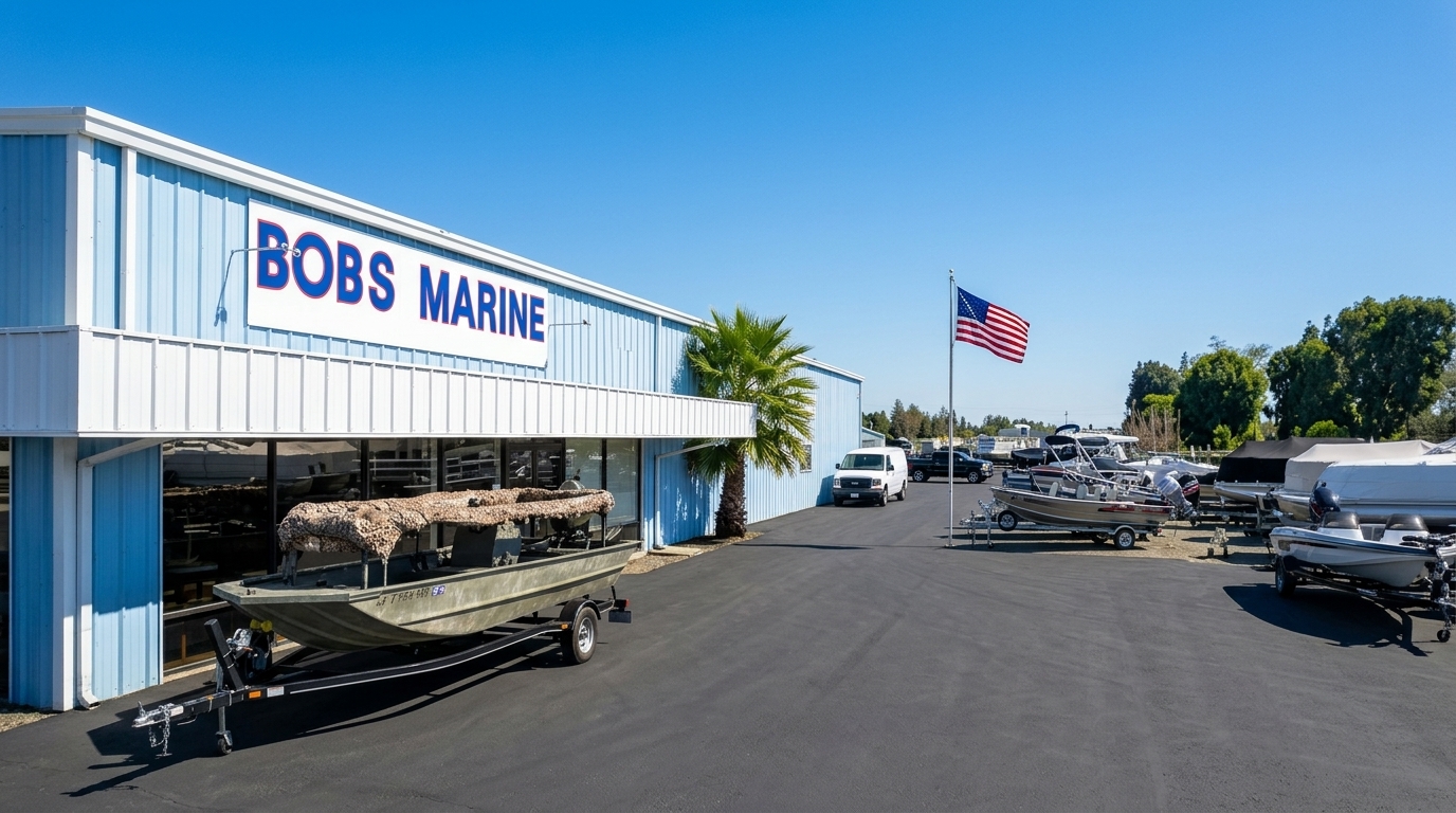 Bob's Marine 3.5-acre showroom and lot at 1608 Oakdale Rd, Modesto, CA